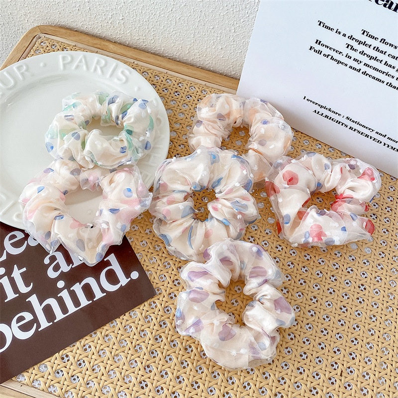 Women's Daily Handmade Cloth Hair Tie Sweet Flower Horse Print