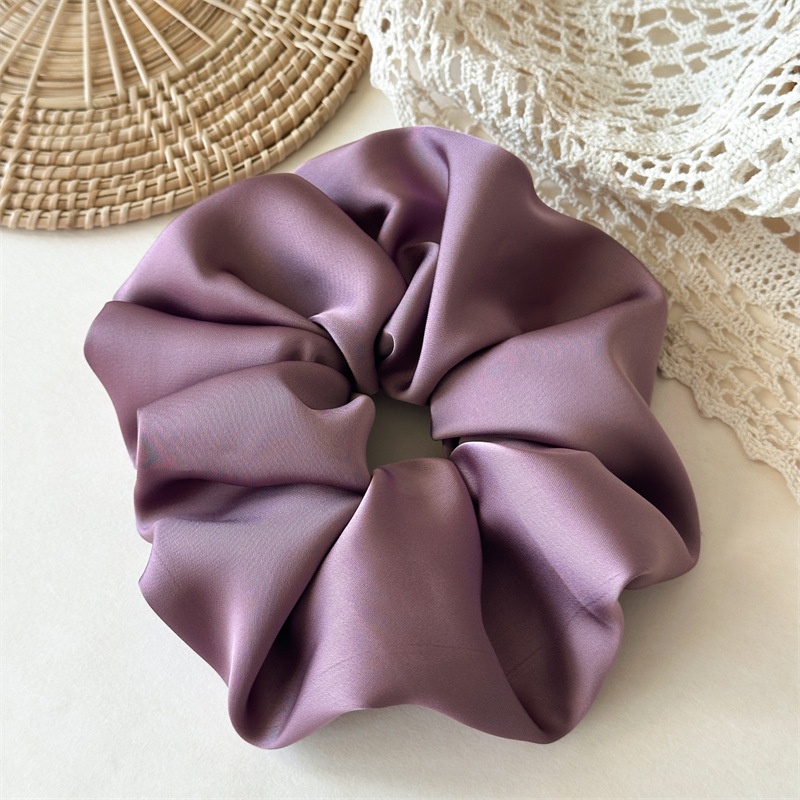 Women's Premium Satin Large Hair Bands Autumn Winter Solid Color