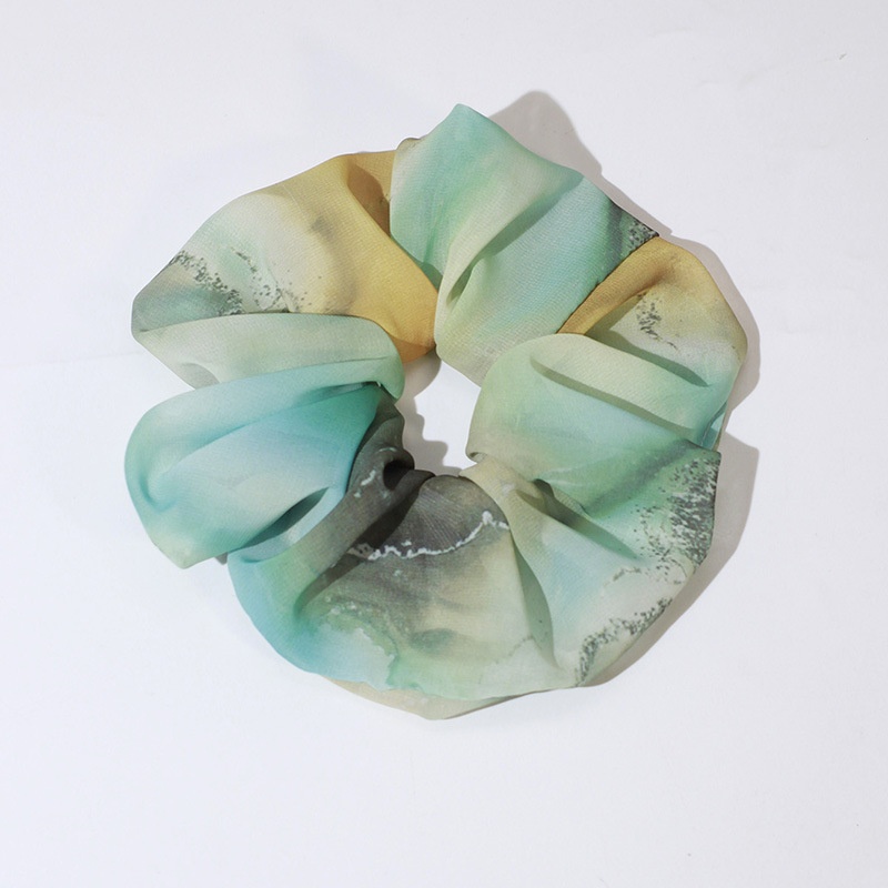 Women's Daily Summer Korean Pleated Lace Hair Tie Color Block