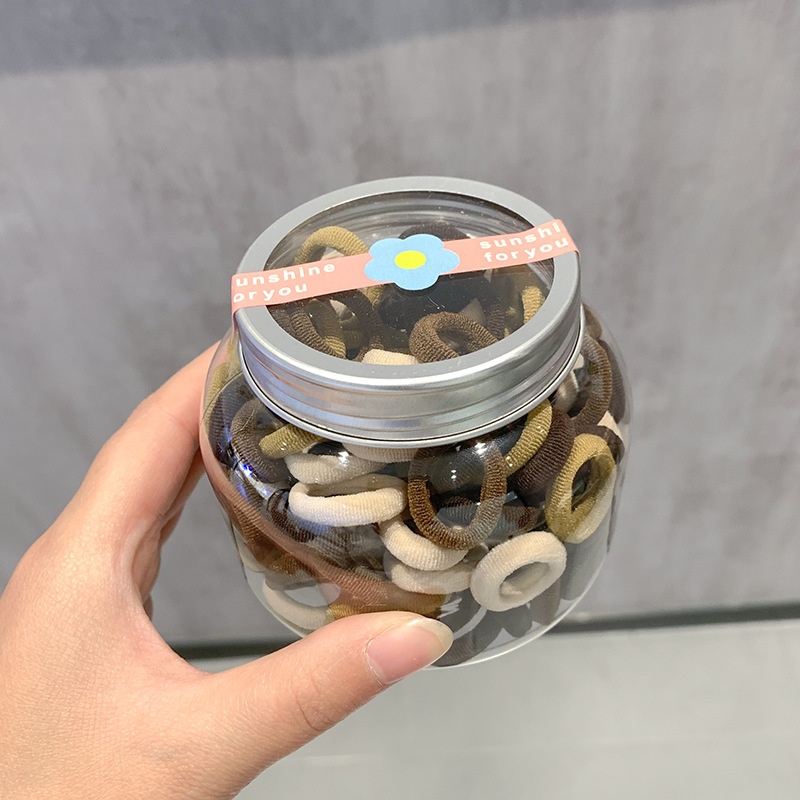 Girls High Elastic Seamless Hair Ties Nylon Towel Ring Rubber Bands