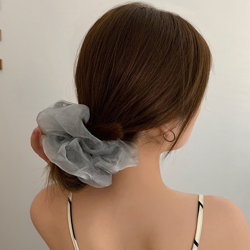 Women's Daily Summer Korean Pleated Lace Hair Tie Color Block