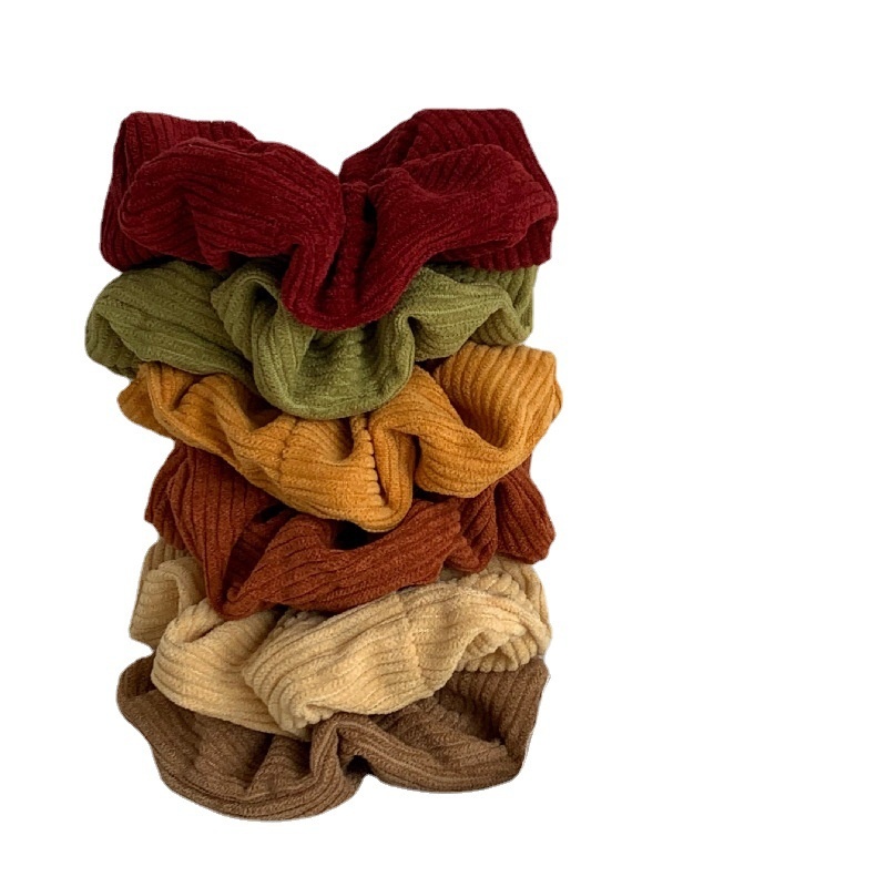 Women's Winter Large Velvet Elastic Hair Ties Simple Solid Color