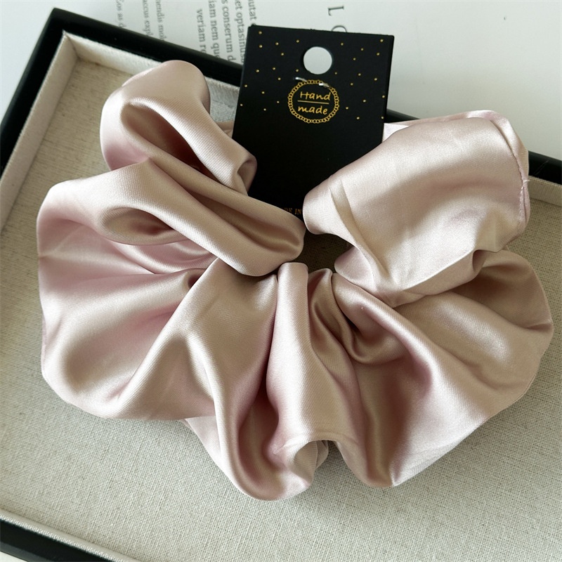 Women's Classic Satin Hair Tie for Daily Holiday Wear Solid Color