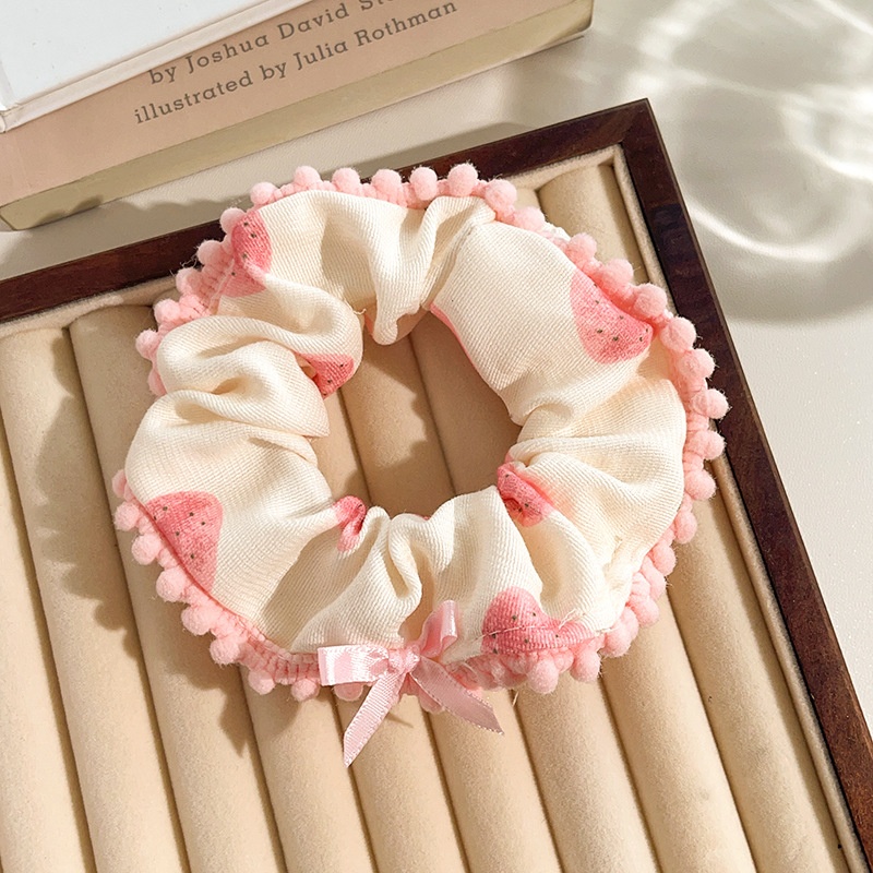 Women's Daily Sweet Rib-Knit Lace Hair Tie Solid Flower Lattice