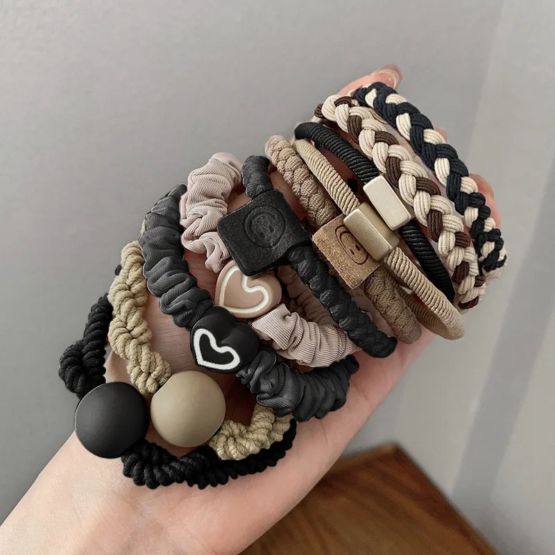 Women's High Stretch Rubber Daily Ponytail Hair Ring Simple Solid