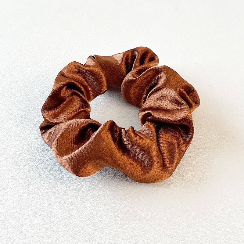 Women's Simple Satin Scrunchie Daily Ponytail Hair Tie Solid Color