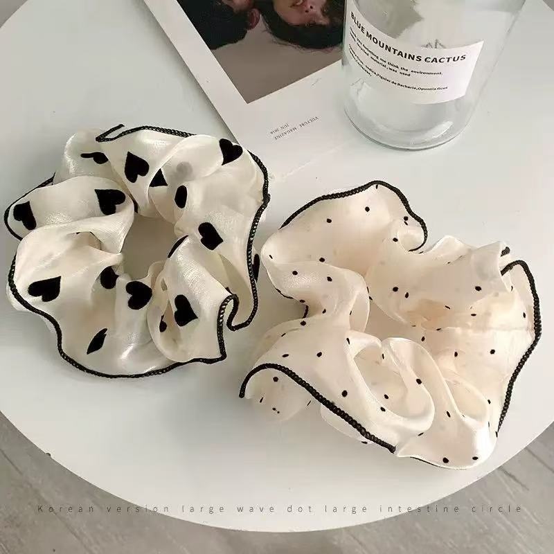 Women's Cloth Scrunchie Hair Tie Simple Gipsophila Floral Pattern