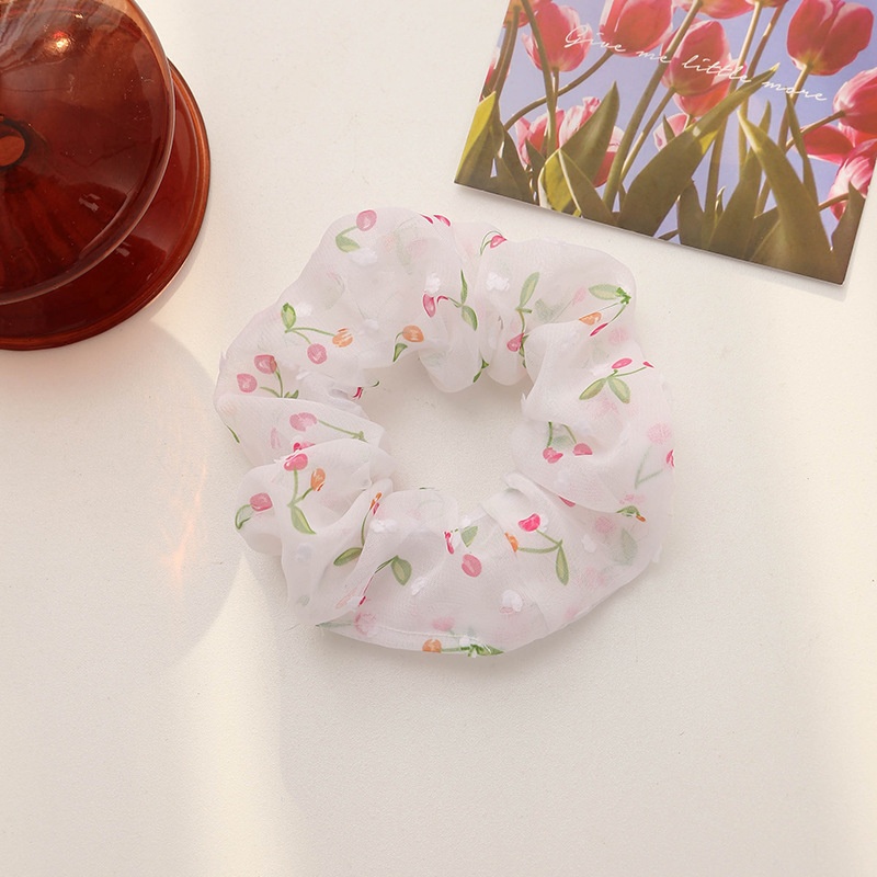 Women's Cute Daily Organza Hair Tie Lattice Flower Bow Knot