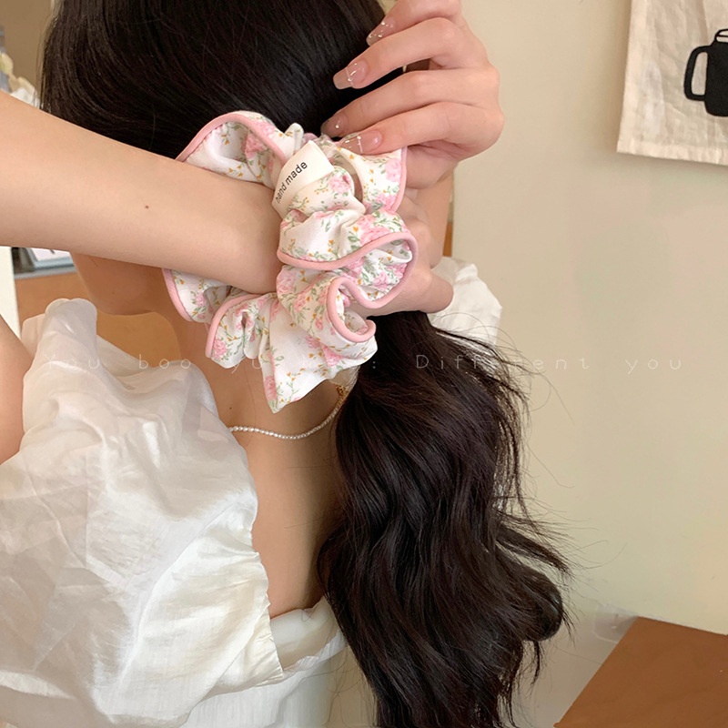 Women's Simple Floral Print Cloth Hair Tie Daily Holiday Scrunchie