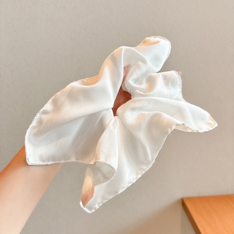 Women Daily Oversized High Elastic Lace Hair Scrunchie Elegant Floral