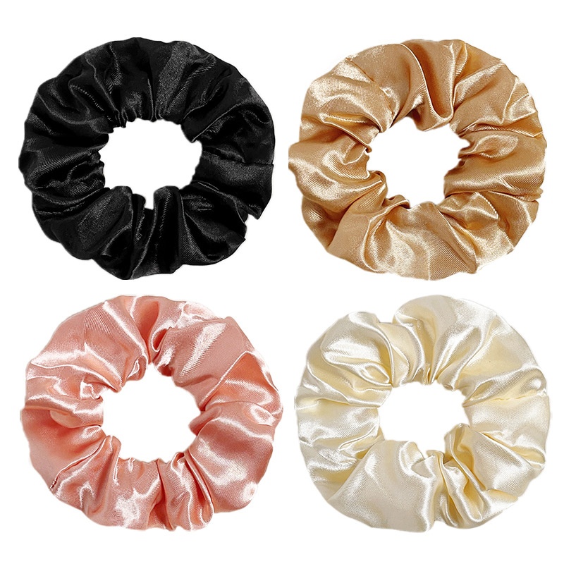 Girls All Season Satin Bow Headband Hair Tie Accessories Solid Color