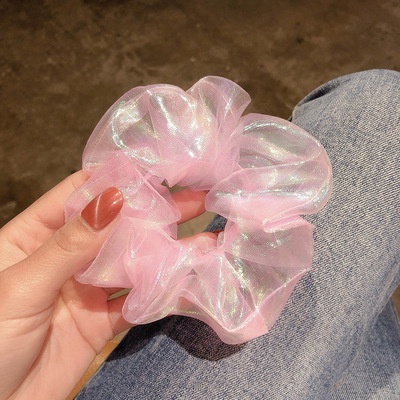Women's Cute Daily Organza Hair Tie Lattice Flower Bow Knot