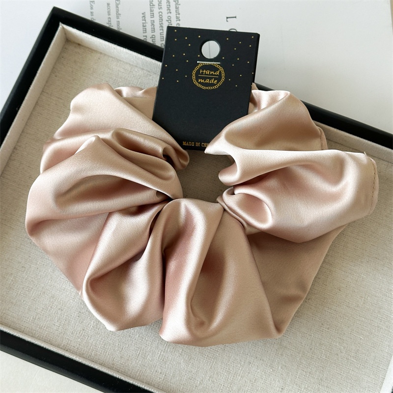 Women's Classic Satin Hair Tie for Daily Holiday Wear Solid Color