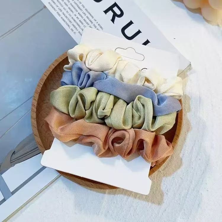 Women's Festival Velvet Hair Scrunchies Set Geometric Printed