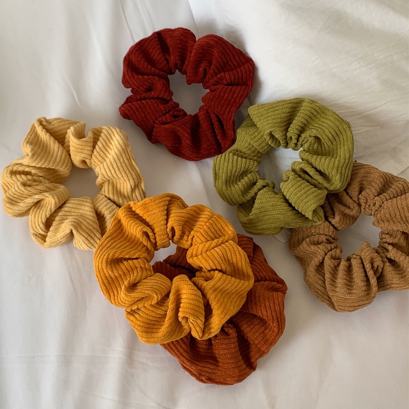 Women's Winter Large Velvet Elastic Hair Ties Simple Solid Color