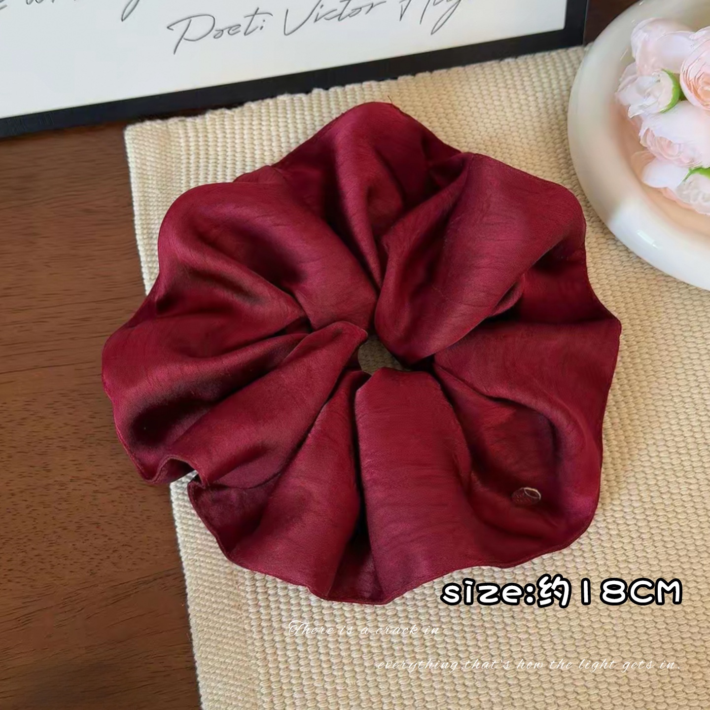 Women's Sweet Bun Scrunchie Hair Tie Multi-layer Lace Knit Cloth