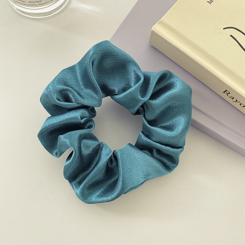 Women's Simple Satin Scrunchie Daily Ponytail Hair Tie Solid Color