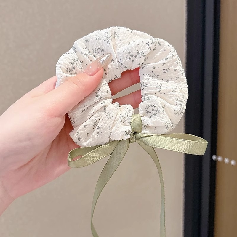 Women's Daily Damage-Free Fabric Hair Tie Floral Polka Dots Bow