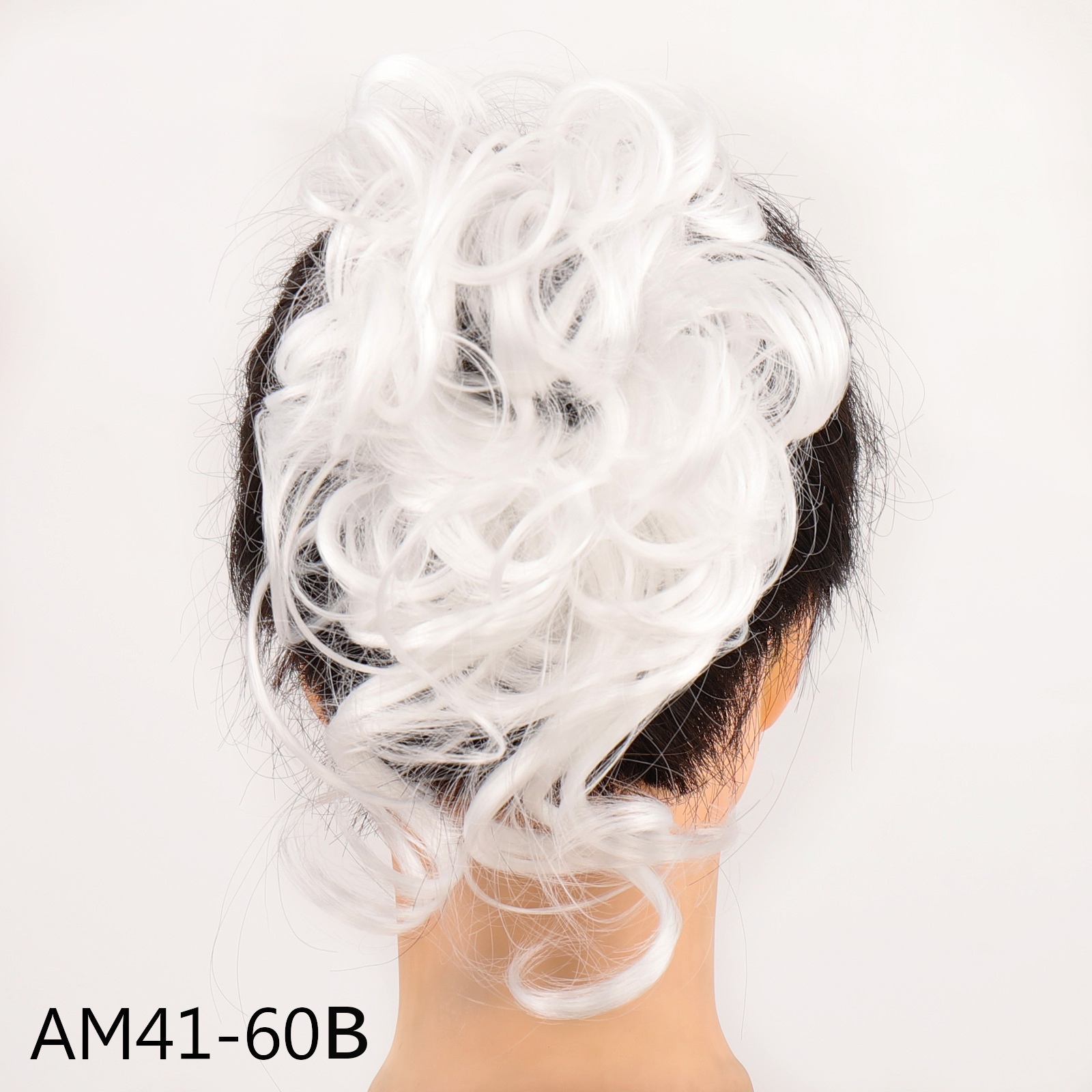 Women Daily Updo Messy Bun Hair Ring High Temp Silk Natural Texture