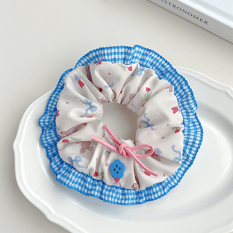 Women's Sweet Holiday Cloth Hair Tie Floral Butterfly Bowknot