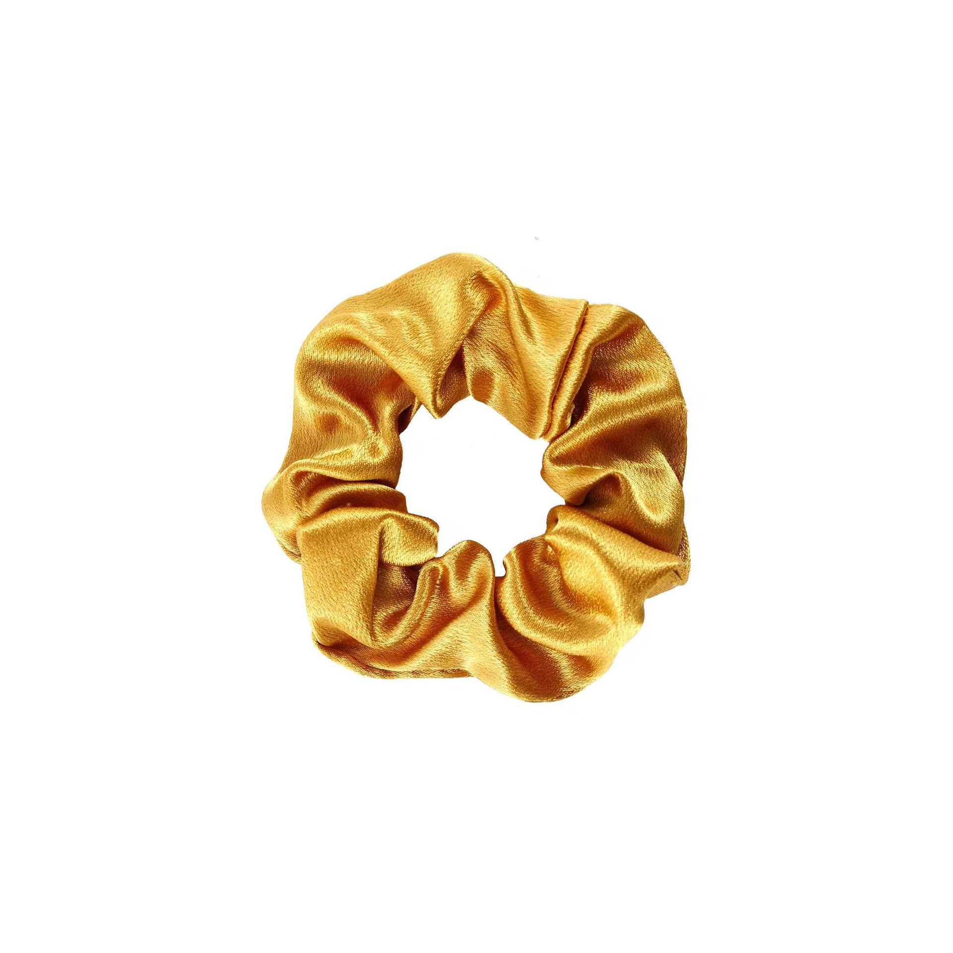 Women's Simple Retro Crystal Satin Scrunchie Hair Tie Solid Color
