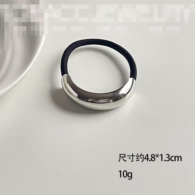 Women's Smooth Alloy Arc Ponytail Holder Minimalist Metallic