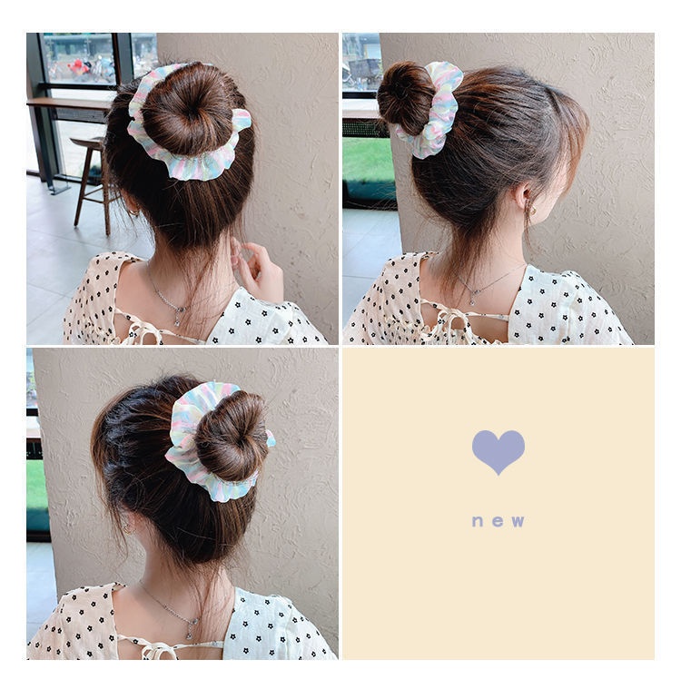 Women's Cute Daily Organza Hair Tie Lattice Flower Bow Knot