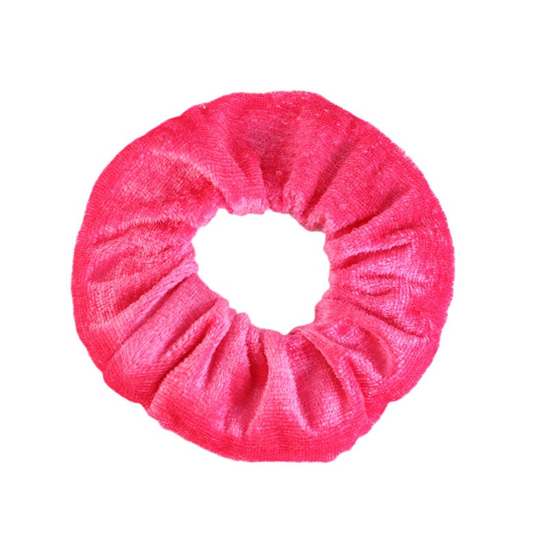 Ladies Winter Gold Velvet Bun Hair Scrunchies Ethnic Plaid Pattern