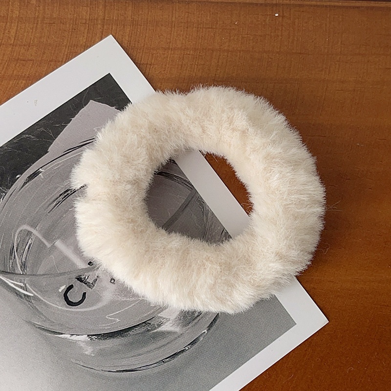Women's Autumn Winter Plush Elastic Ponytail Scrunchies Candy Color