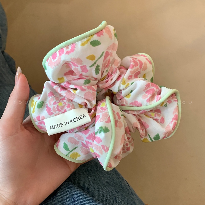 Women's Simple Floral Print Cloth Hair Tie Daily Holiday Scrunchie