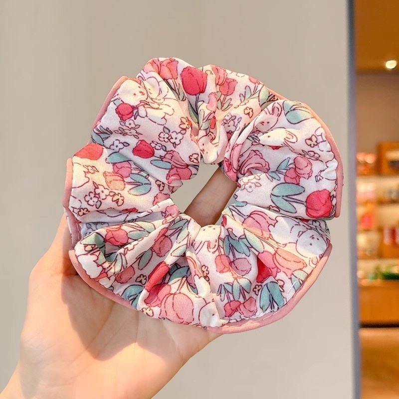 Women's Daily Damage-Free Fabric Hair Tie Floral Polka Dots Bow