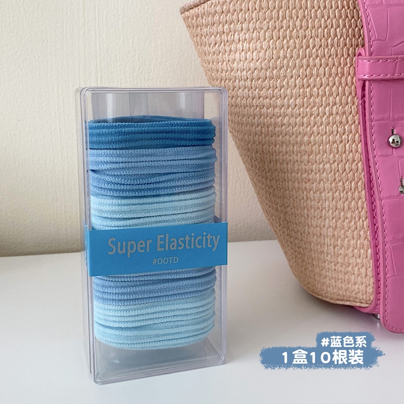 Women High Elastic Cloth Hair Tie No Damage Ponytail Ring Candy Color