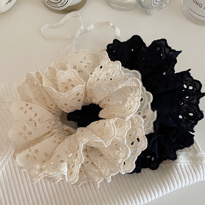 Women's Daily Wear Cloth Hair Tie Scrunchie Minimalist Solid Color