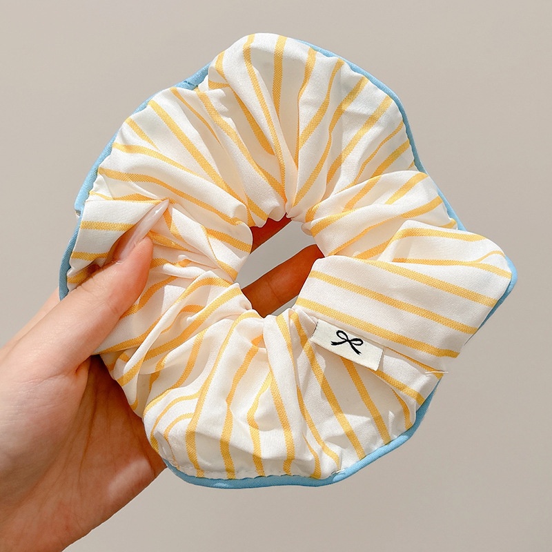 Women's Cloth Lace Scarf Scrunchie Daily Hair Tie Spring Tulip Floral