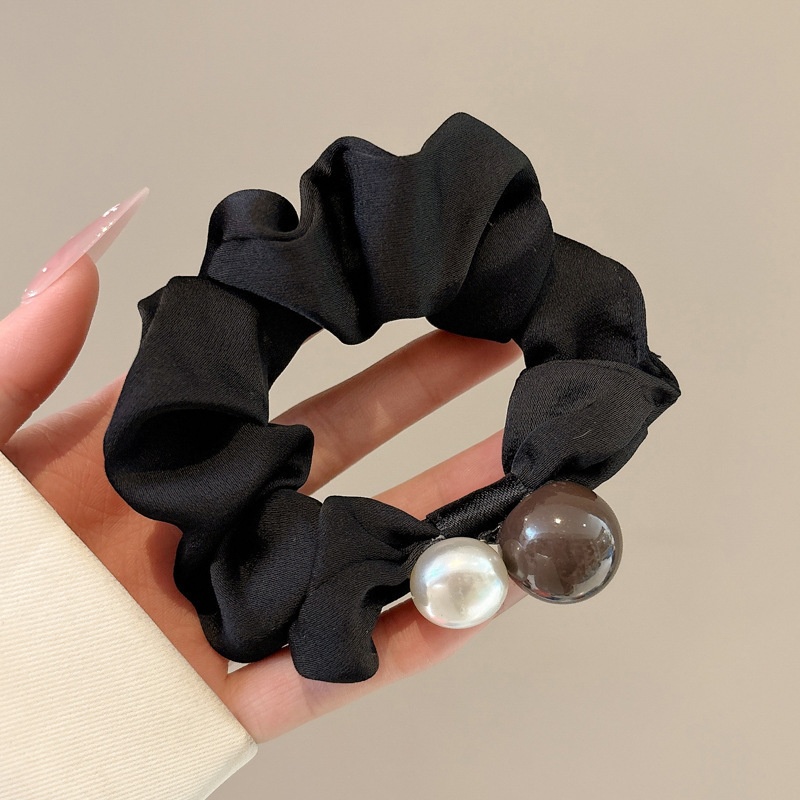 Women Daily Oversized High Elastic Lace Hair Scrunchie Elegant Floral