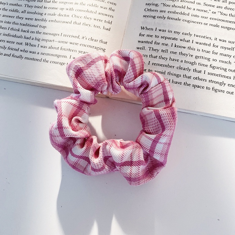 Women Daily Oversized High Elastic Lace Hair Scrunchie Elegant Floral