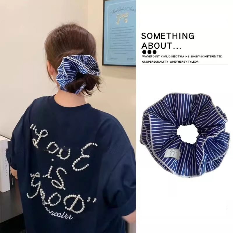 Women's Sweet Bun Scrunchie Hair Tie Multi-layer Lace Knit Cloth