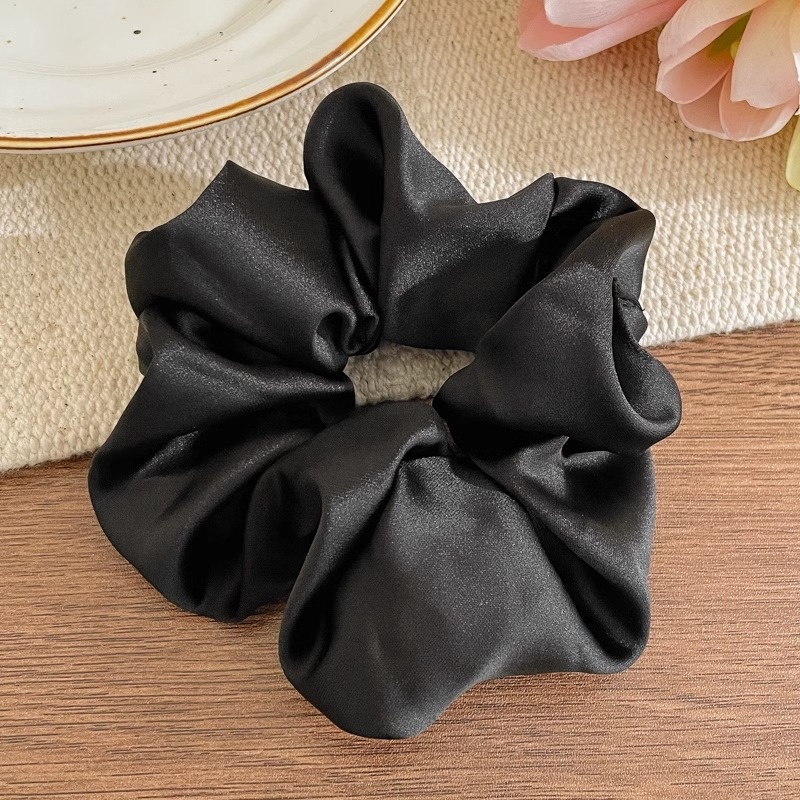 Women Daily Oversized High Elastic Lace Hair Scrunchie Elegant Floral