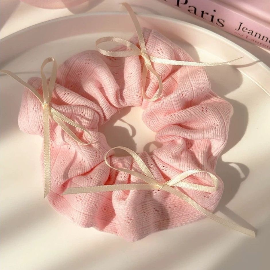 Women's Sweet Bun Scrunchie Hair Tie Multi-layer Lace Knit Cloth