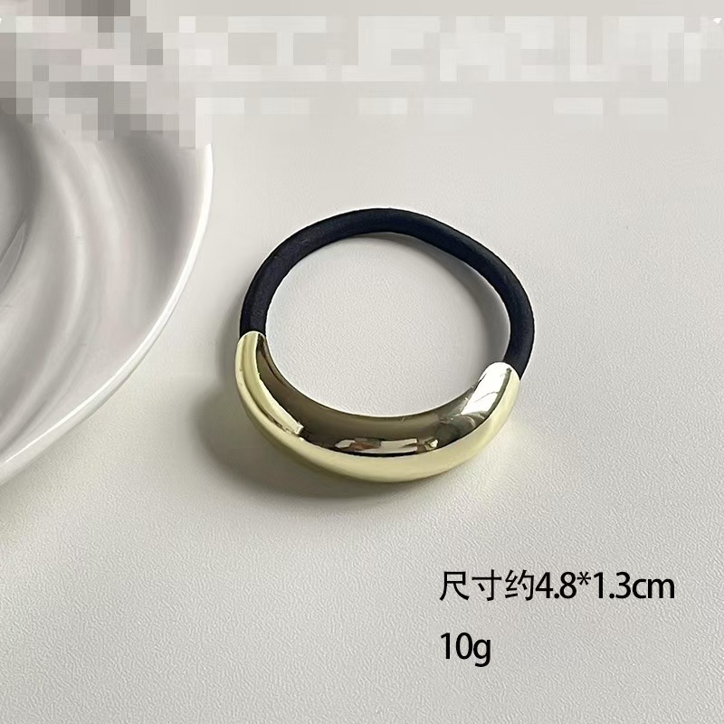 Women's Smooth Alloy Arc Ponytail Holder Minimalist Metallic