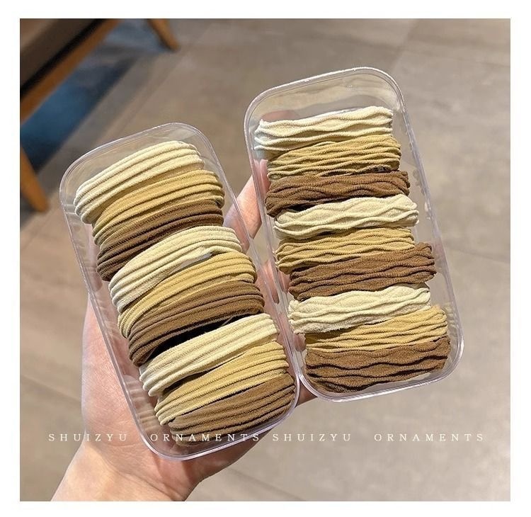 Girls Seamless High Elastic Ponytail Hair Ties Rubber Bands Pink Mixed