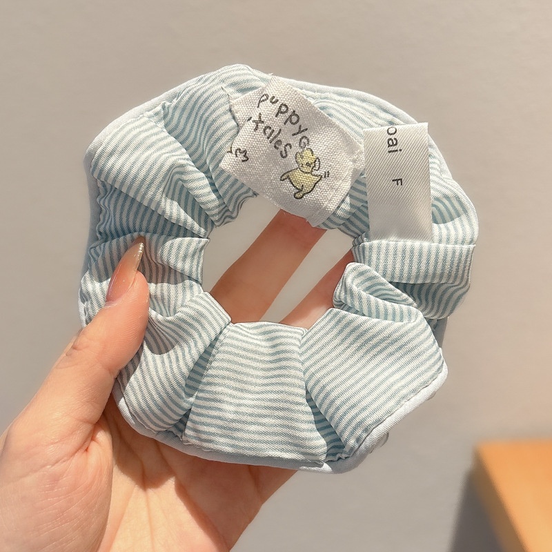 Women's Cloth Lace Scarf Scrunchie Daily Hair Tie Spring Tulip Floral