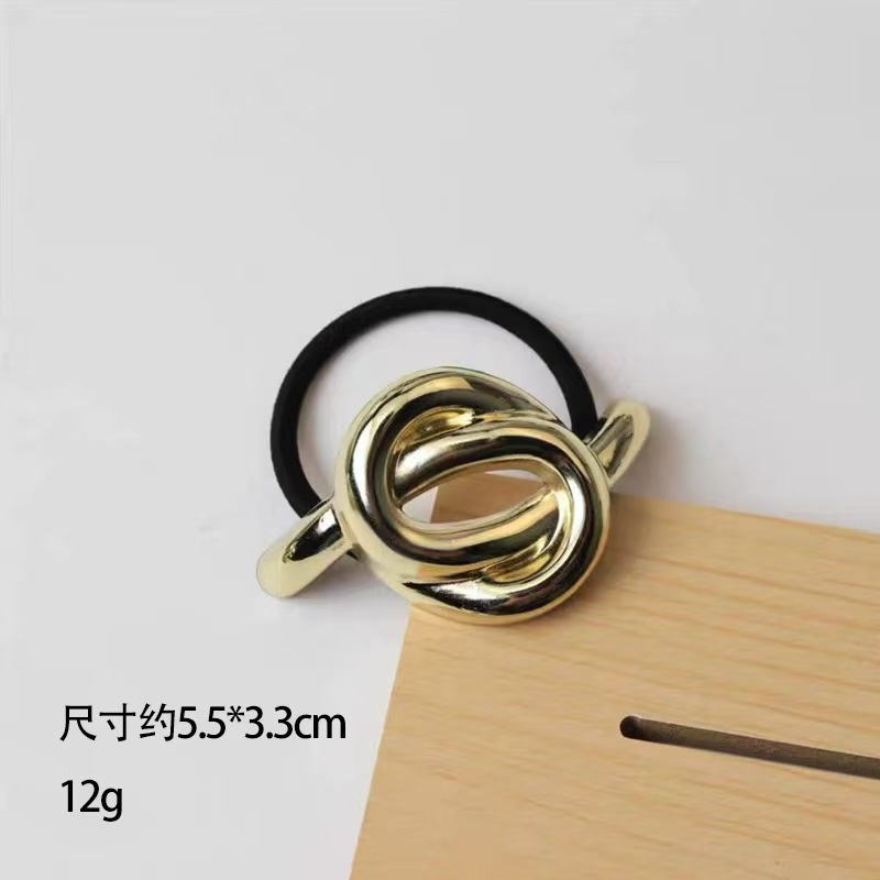 Women's Smooth Alloy Arc Ponytail Holder Minimalist Metallic