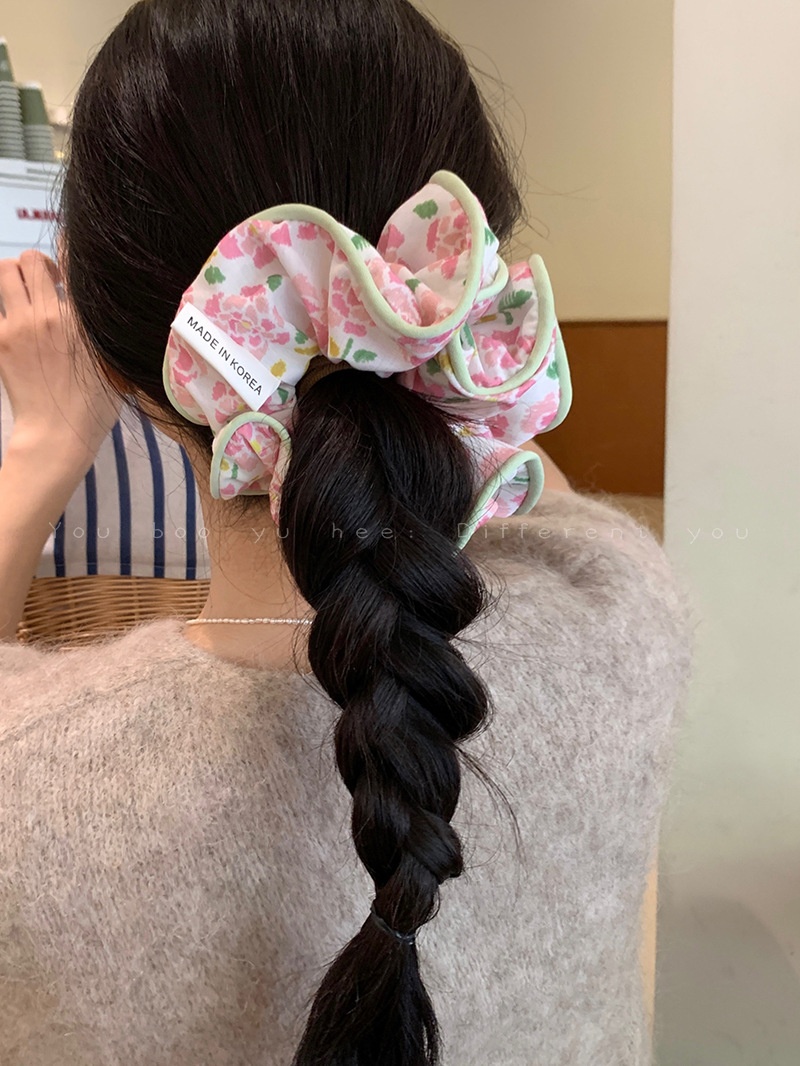 Women's Simple Floral Print Cloth Hair Tie Daily Holiday Scrunchie