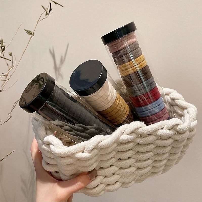 Women High Elastic Seamless Cloth Towel Hair Rings 20pcs Knit Pattern