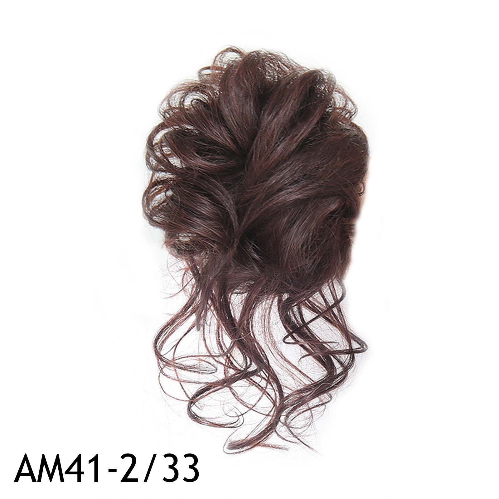 Women Daily Updo Messy Bun Hair Ring High Temp Silk Natural Texture