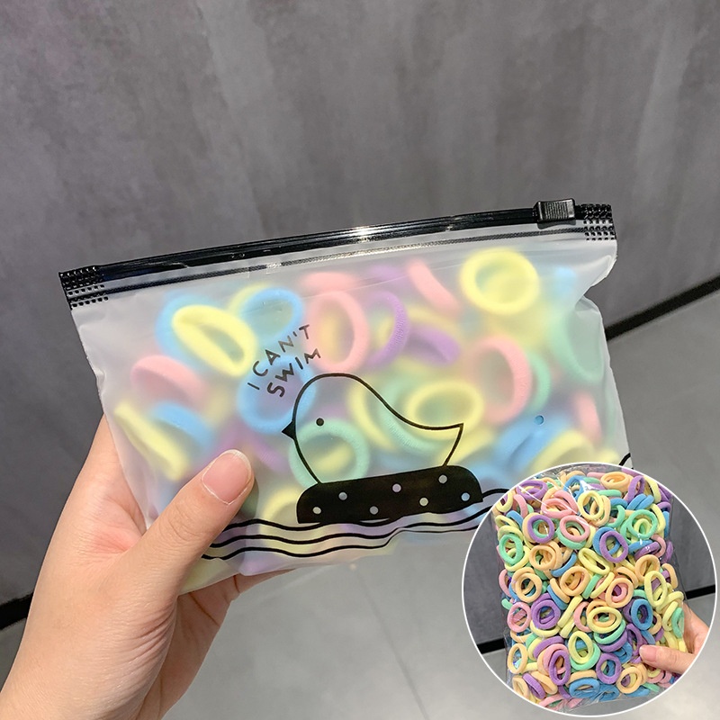 Girls High Elastic Seamless Hair Ties Nylon Towel Ring Rubber Bands