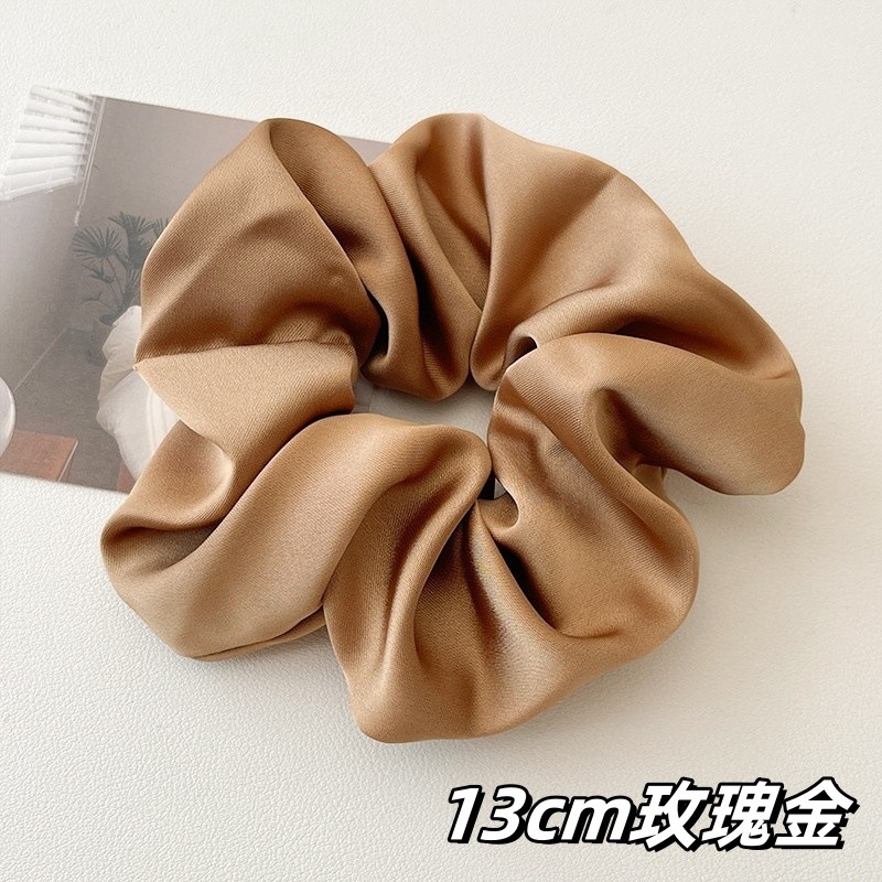 Women's Retro Silk Satin Daily Travel Hair Scrunchie Solid Color