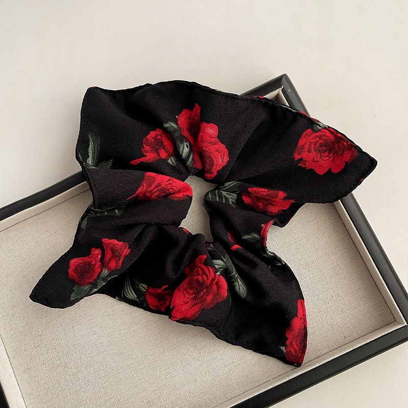 Women's Sweet Weekend Tea Party Cloth Hair Tie Plaid Fruit Print