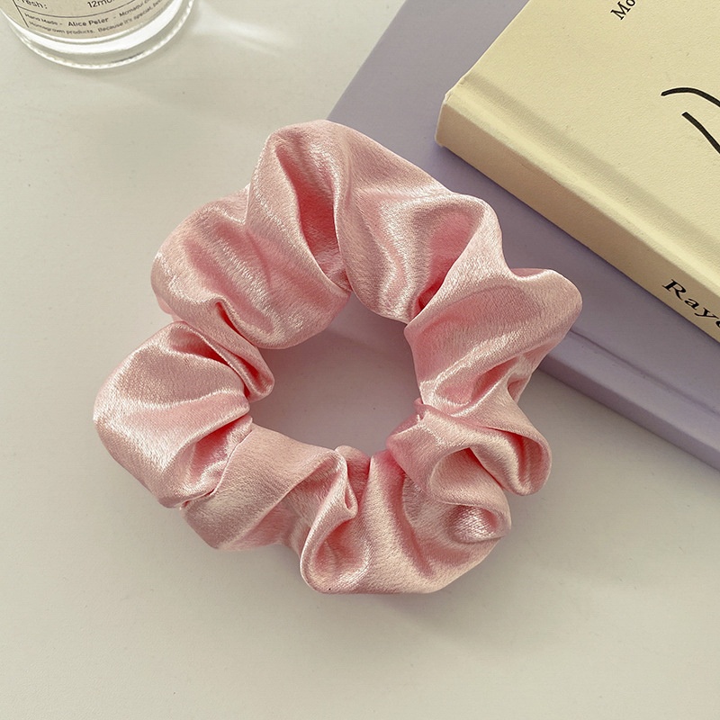 Women's Simple Satin Scrunchie Daily Ponytail Hair Tie Solid Color